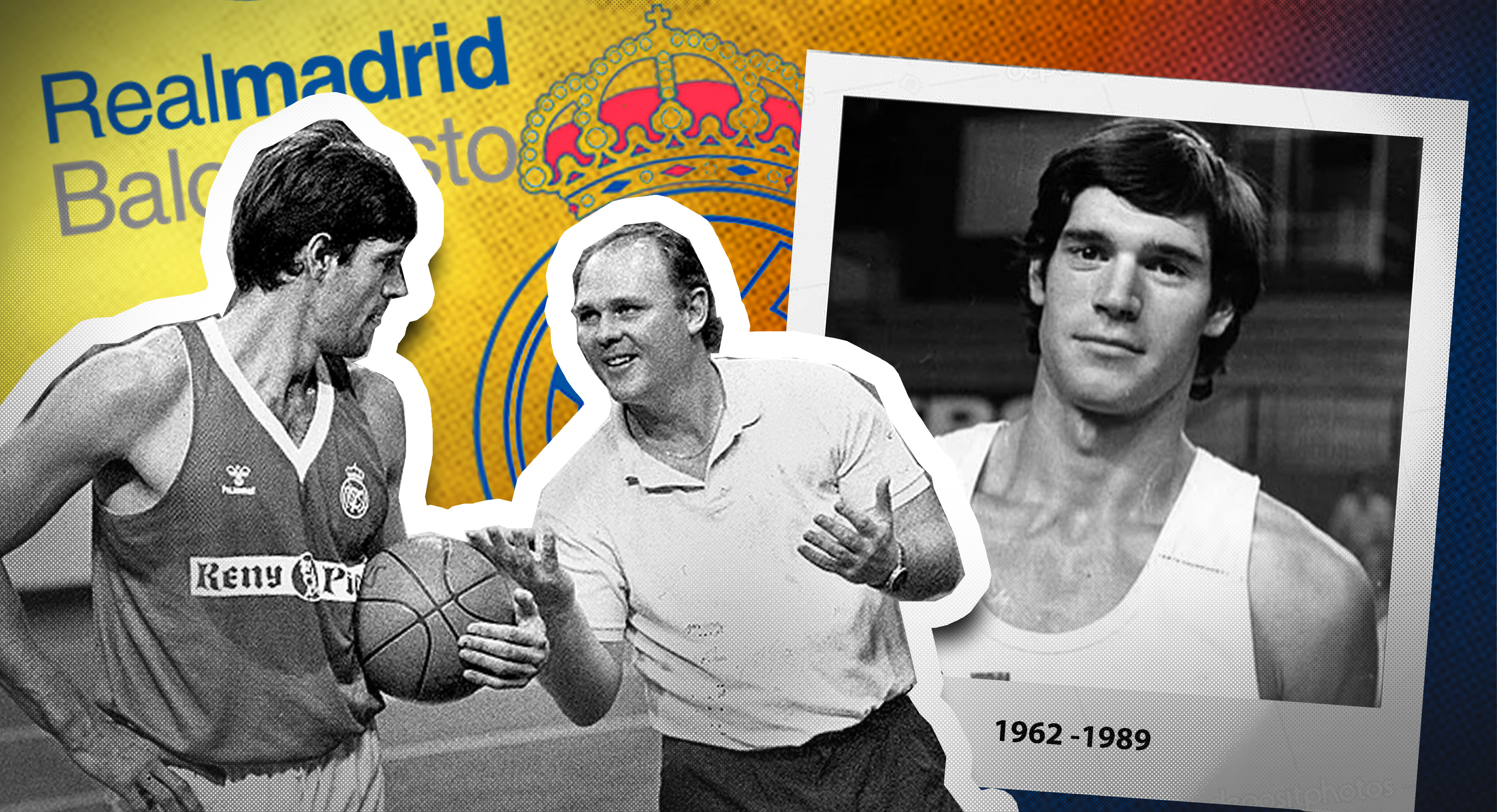 George Karl and Fernando Martin with Real MADRID
