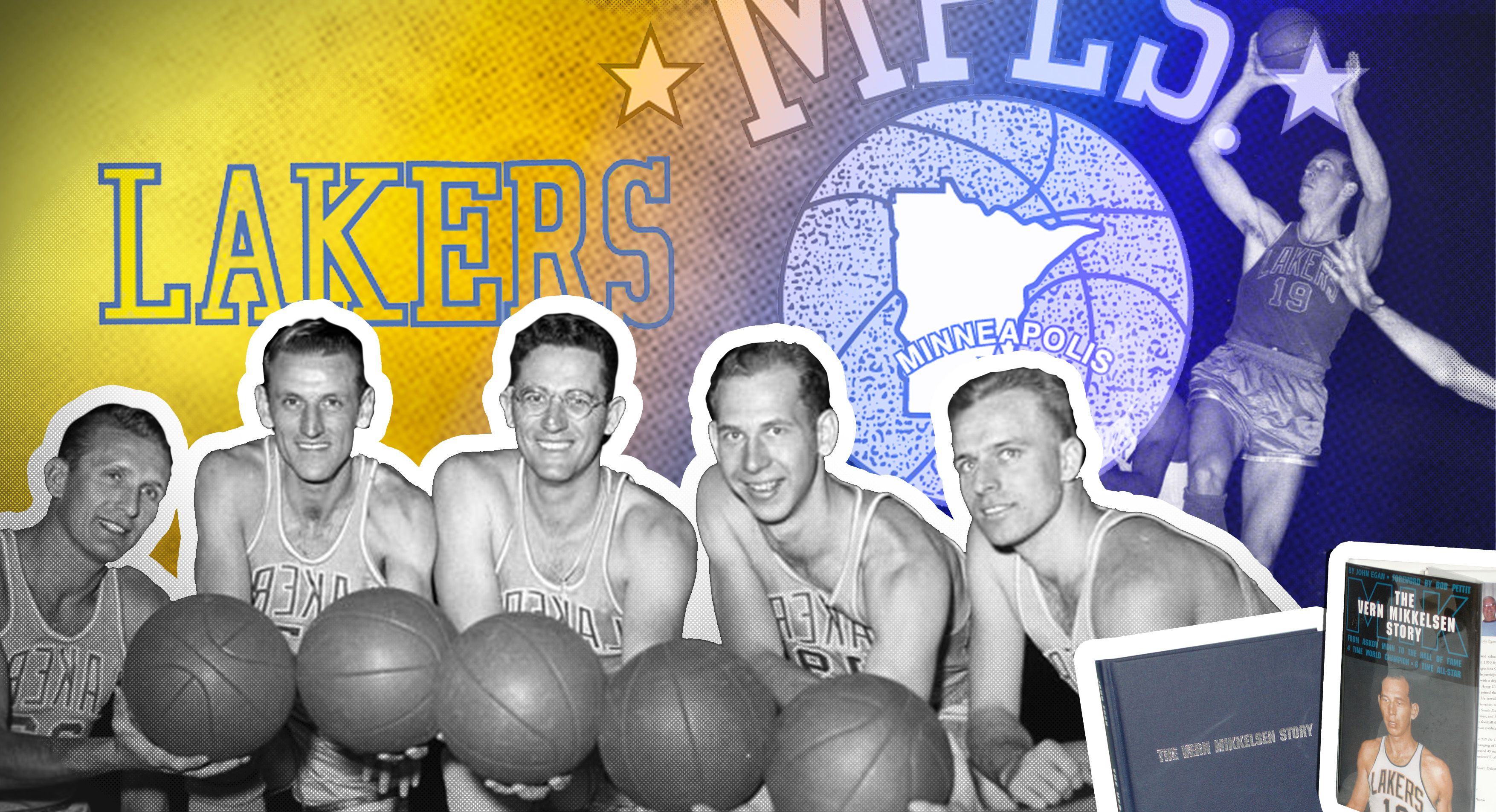 Vern Mikkelsen first power forward of the NBA history with Minneapolis Lakers dynasty