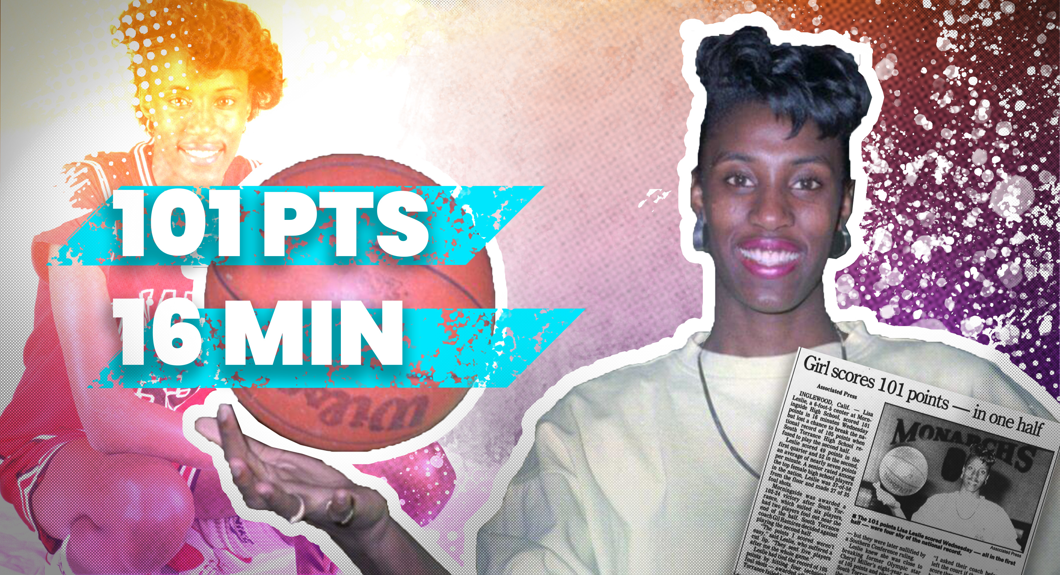 Lisa Leslie scored 101 points in just 16 minutes in a high school game